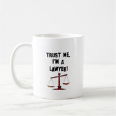 私をIm弁護士信頼して下さい コーヒーマグカップ (左)