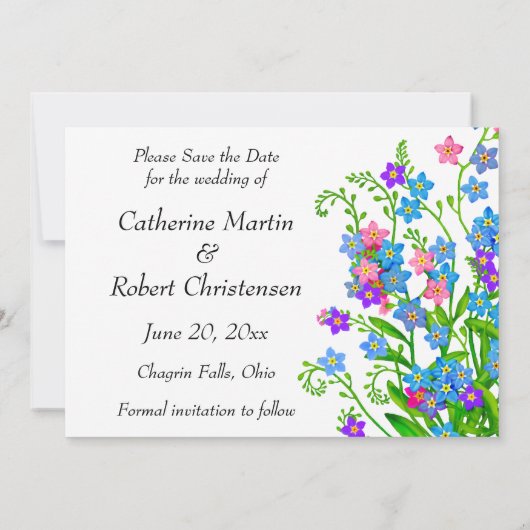 私をNotsの庭の保存日付の招待忘れて下さい セーブザデート (裏面)