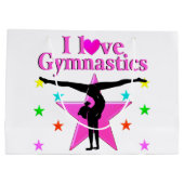 私インスパイアは体操デザインが大好き ラージペーパーバッグ (裏面)