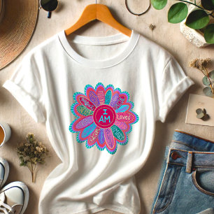 私インスパイアは花の感激カラフル性 トライブレンドTシャツ