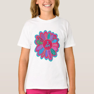 私インスパイアは花の感激カラフル性 Tシャツ