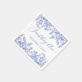 私エレガントがブライダルシャワーする前に何か青 スタンダードカクテルナプキン (角)