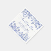 私エレガントがブライダルシャワーする前に何か青 スタンダードカクテルナプキン (角)