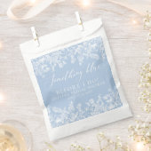 私エレガントがブライダルシャワーする前に何か青 フェイバーバッグ (クリップ留めされた状態)