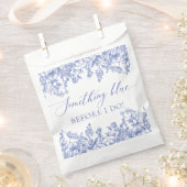 私エレガントがブライダルシャワーする前に何か青 フェイバーバッグ (クリップ留めされた状態)