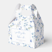 私エレガントがブライダルシャワーする前に何か青 フェイバーボックス (正面サイド)