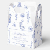 私エレガントがブライダルシャワーする前に何か青 フェイバーボックス (オープン)