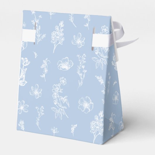 私エレガントがブライダルシャワーする前に何か青 フェイバーボックス (裏面サイド)