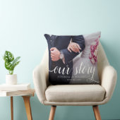 私エレガントたちのストーリー結婚写真の手書き クッション (椅子)