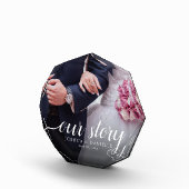 私エレガントたちのストーリー結婚写真の手書き フォトブロック (右)