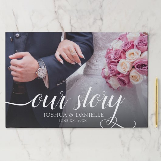 私エレガントたちのストーリー結婚写真の手書き ペーパーパッド (インサイチュ)