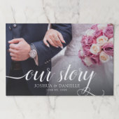 私エレガントたちのストーリー結婚写真の手書き ペーパーパッド (正面)