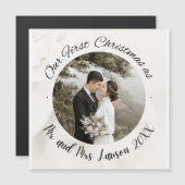 私エレガントたちの初めてのクリスマス結婚の写真磁石 (正面/裏面)