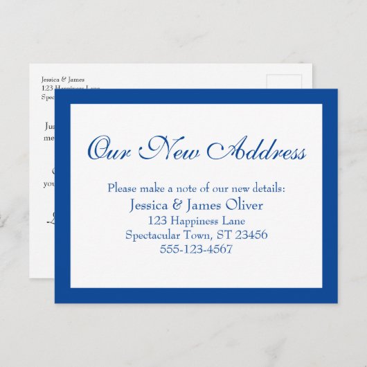 私エレガントたちの新し縁どいアドレス ポストカード (正面/裏面)