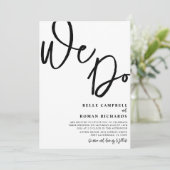 私エレガントたちはスクリプト黒と白結婚の 招待状 (スタンド正面)