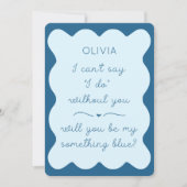 私エレガントの何か青？花嫁介添人 ノートカード (正面)