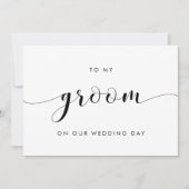 私エレガントの結婚式のデイカードで私の新郎に (正面)