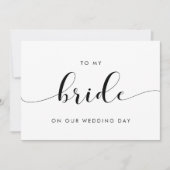 私エレガントの結婚式の日のカードで私の花嫁に (正面)