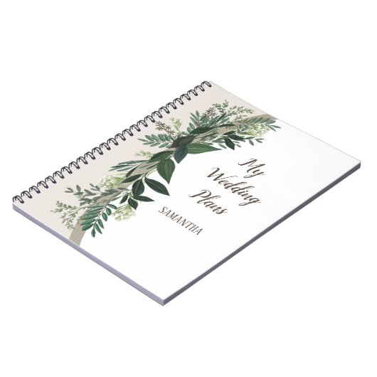 私エレガントの計結婚画と考えを緑に ノートブック (左側)