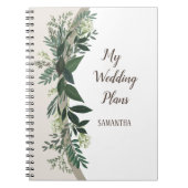 私エレガントの計結婚画と考えを緑に ノートブック (正面)