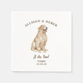 私エレガントは犬のカクテルを取り戻し結婚すぎる スタンダードカクテルナプキン (正面)