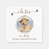 私エレガントもペットフォカスタムトドッグの結婚こと スタンダードカクテルナプキン (正面)