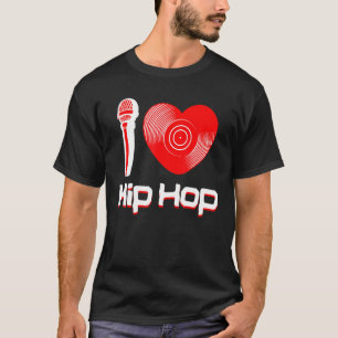 私カジュアルはヒップホップ音楽ファラップのンBreakdance Djが大好き Tシャツ