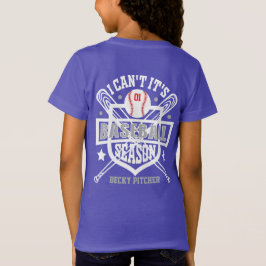 私カスタマイズはその野球シーズン番号のポジットできない Tシャツ