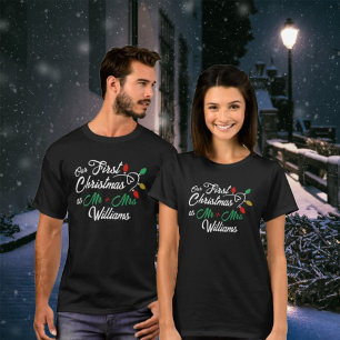 私カスタムたちの初めてのクリスマス(苗字あり) T-Sh Tシャツ