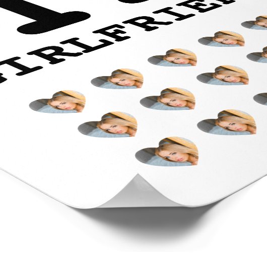 私カスタムは彼女の写真が大好きおもしろい ポスター (角)