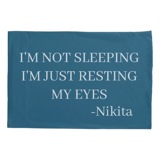 私カスタムは眠っていない私は目を休めている 枕カバー (裏面)