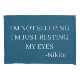 私カスタムは眠っていない私は目を休めている 枕カバー