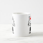 私カスタムは私の2つのケシャンドッグマグが大好き マグカップ (中央)