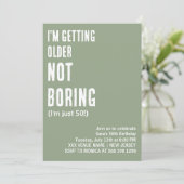 私カスタムは退屈ではない歳になるおもしろい誕生日 招待状 (スタンド正面)