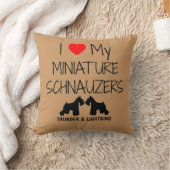 私カスタムは2つのミニチュアシュナウザーが大好き クッション (ブランケット)