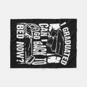 私カッコいいは今すぐベッドに戻って卒業G フリースブランケット (正面(横))