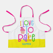 私カラフルはタイポグラフィの名前を作るのが大好き エプロン (正面)