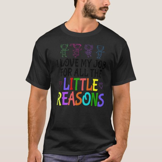 私カラフルは少し理由があって仕事が好きだ Tシャツ (正面)