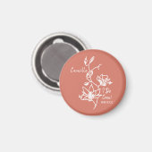 私カラフルは素朴乗務員のブライダルパーティ マグネット (正面/裏面)