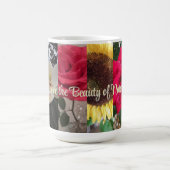 私カラフルは自然の美しいが大好き コーヒーマグカップ (中央)