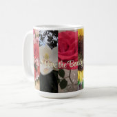 私カラフルは自然の美しいが大好き コーヒーマグカップ (正面左)