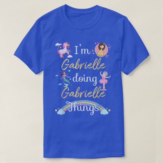 私ガブリエルはガブリエルの事の名おもしろい前 Tシャツ (デザイン正面)