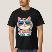 私クールの猫 Tシャツ (正面)