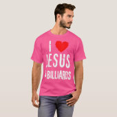 私グランジはキリスト教徒のイエス・ビリヤードが大好き Tシャツ (正面フル)