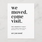 私シンプルたちが移動したク来レンのクリーンタイポグラフィ 案内ポストカード (正面)