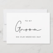 私シンプルたちの結婚式のデイカードで私の新郎に 招待状 (正面)