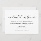 私シンプルたちエレガントは永遠に決めた セーブザデート (正面)