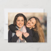 私シンプルの花嫁になるミニマル写真フレーム ノートカード (裏面)