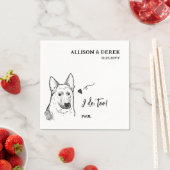 私シンプルはドイツの羊飼いの犬を結婚やります スタンダードカクテルナプキン (インサイチュ)