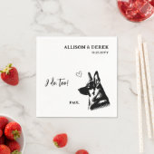 私シンプルはドイツの羊飼いの犬を結婚やります スタンダードカクテルナプキン (インサイチュ)